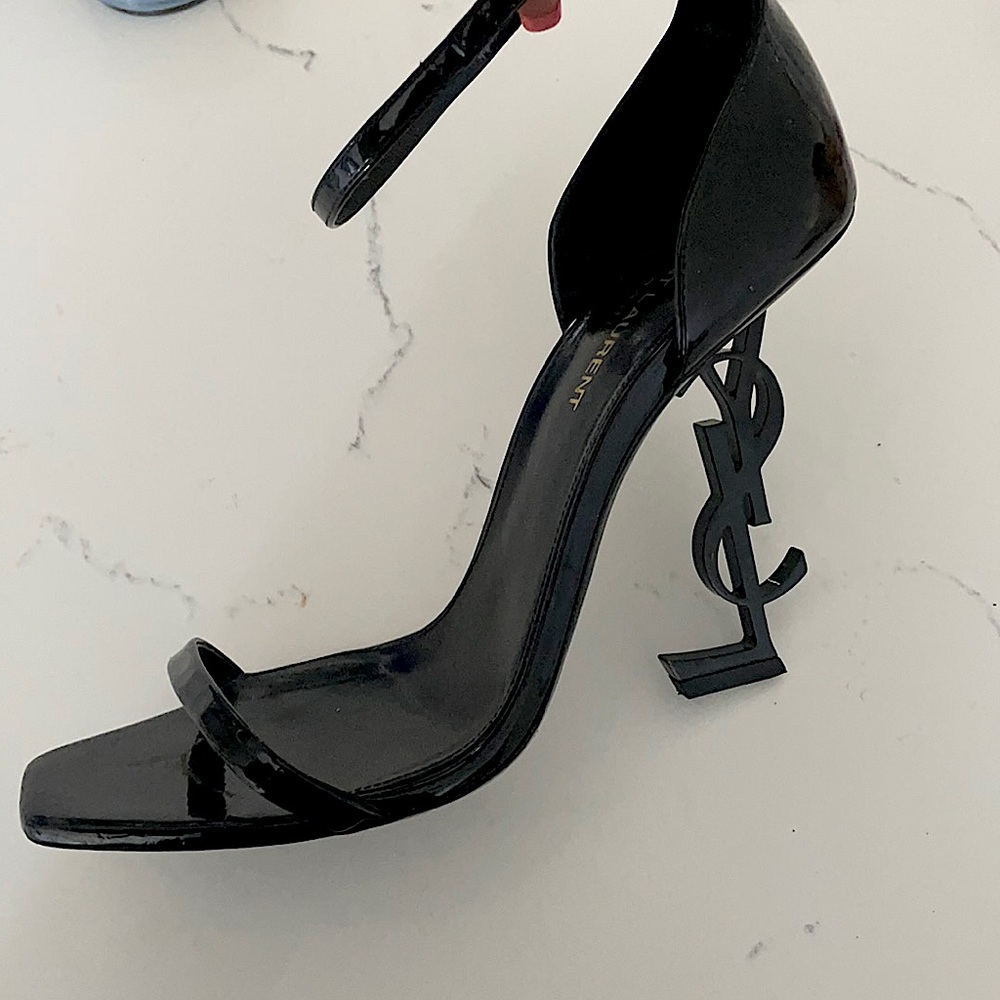 YSL Black Opyum Sandal - worn 3-4 times. Size 39.5